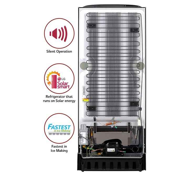 LG 235 Litres 4 Star Direct Cool Inverter Single Door Refrigerator (Smart Connect GLD241AESY.DESZEB Ebony Sheen)